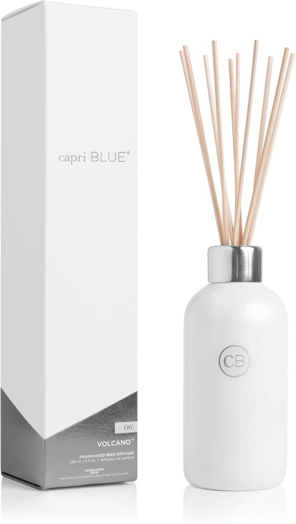 Capri Blue Volcano Reed Diffuser Set - Includes Reed Diffuser Sticks, Fragrance Oil, and Glass Bottle - Luxury Scented Room Freshener