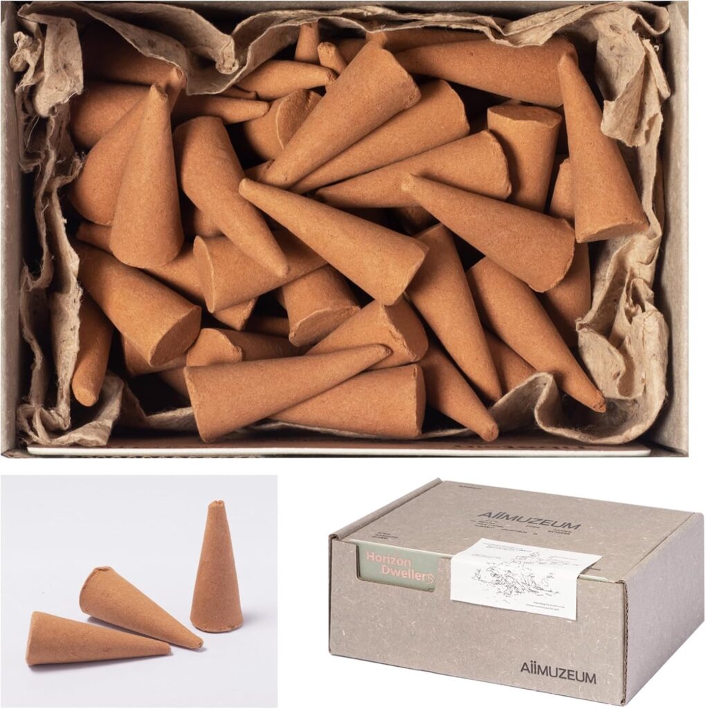 Natural Cedar Incense Cones 30 PCS- Handmade Excellence, Long Burning Perfect for Relaxation and Meditation,Aromatic Rooms,Air Purifier Home and House Decor
